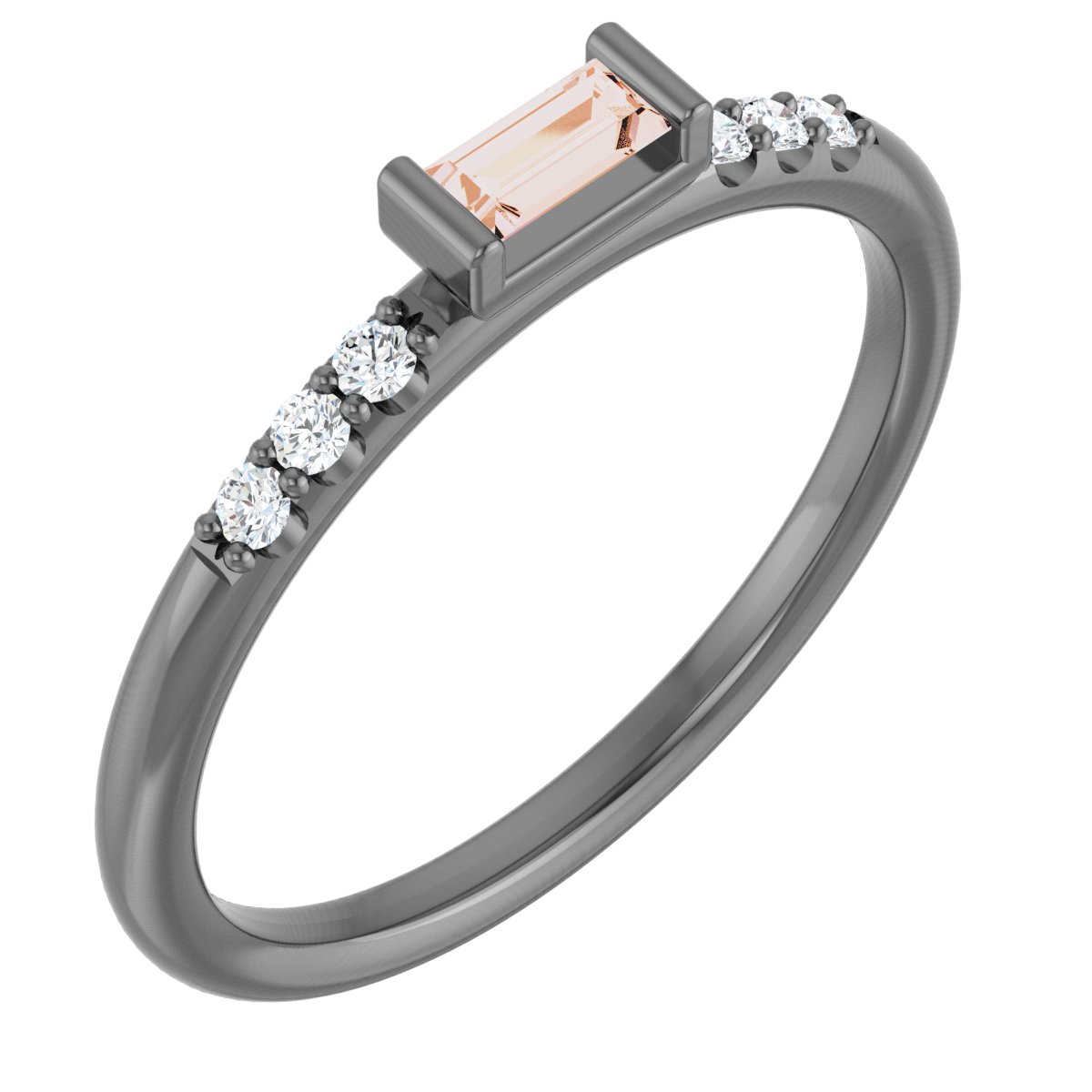 14K Rose 1/5 CTW Natural Diamond Stackable Accented Ring  