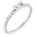 Platinum 1/5 CTW Natural Diamond Stackable Accented Ring  