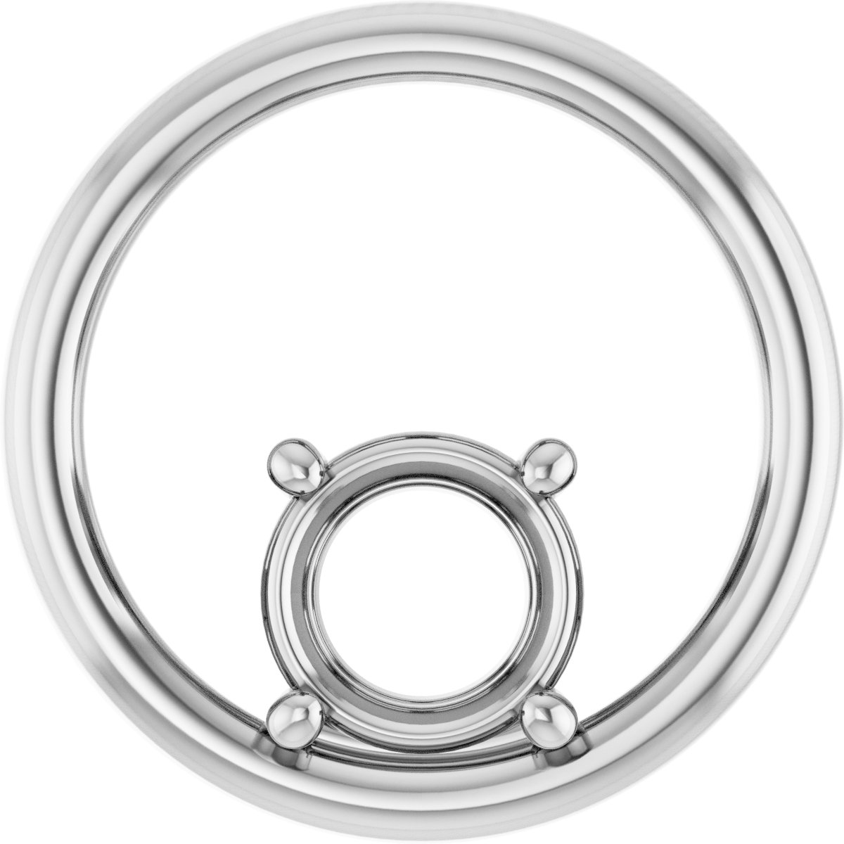 Solitaire Circle Pendant