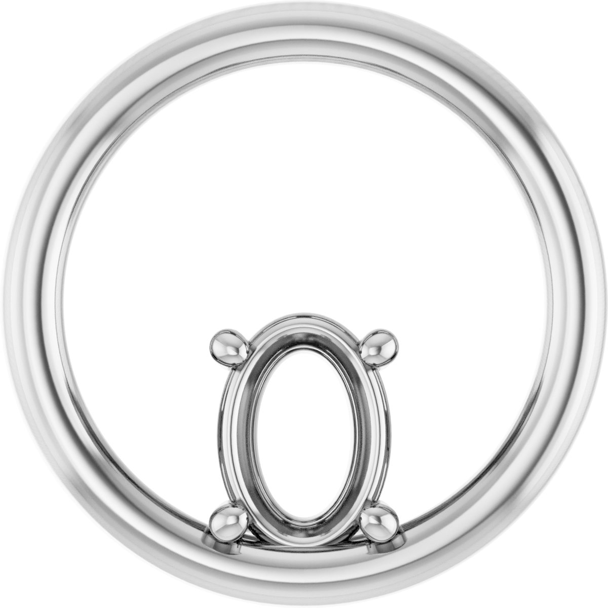 Solitaire Circle Pendant