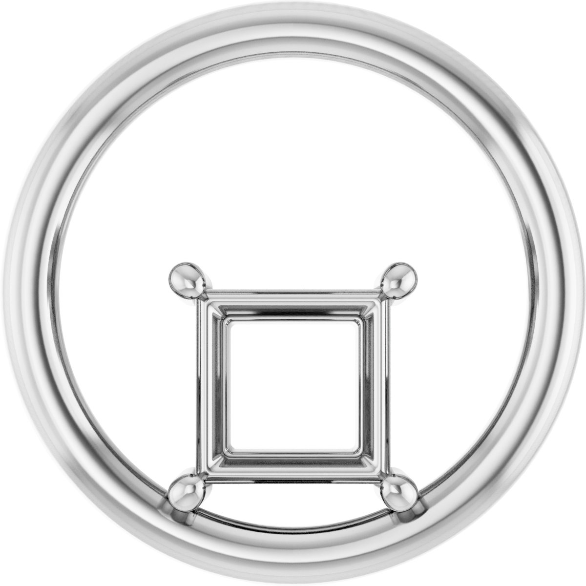 Solitaire Circle Pendant