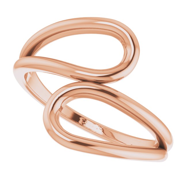 14K Rose Loop Bypass Ring