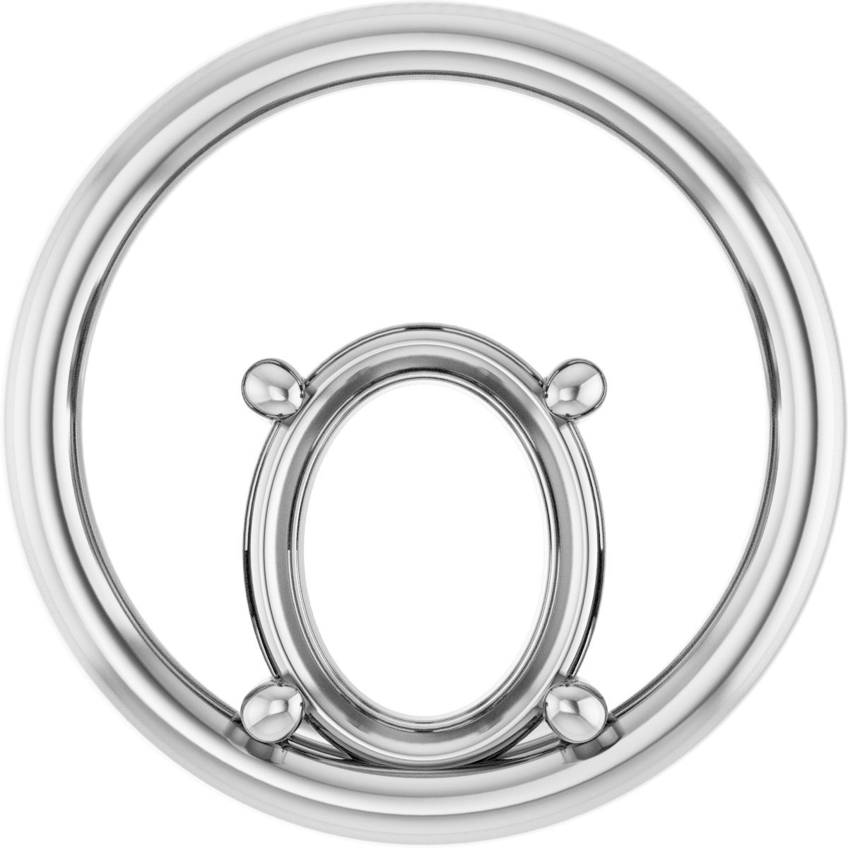 Solitaire Circle Pendant