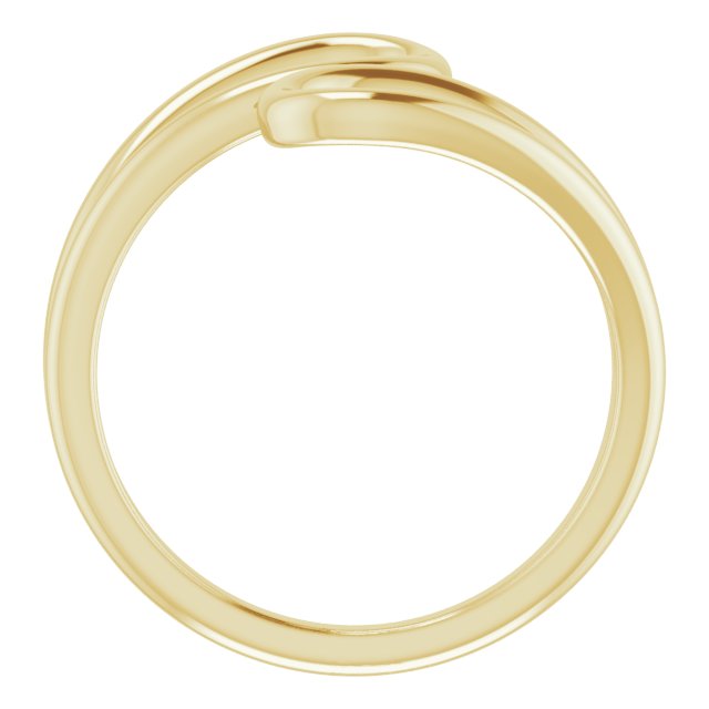 14K Yellow Loop Bypass Ring