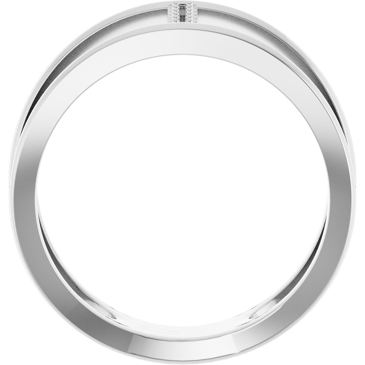 14K White .04 CTW Natural Diamond Negative Space Ring 