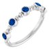 Sterling Silver Natural Blue Sapphire Stackable Ring