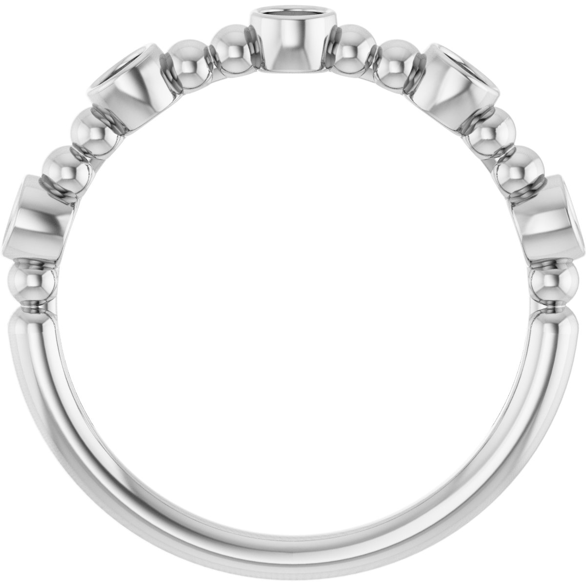 14K White 1/3 CTW Natural Diamond Stackable Ring