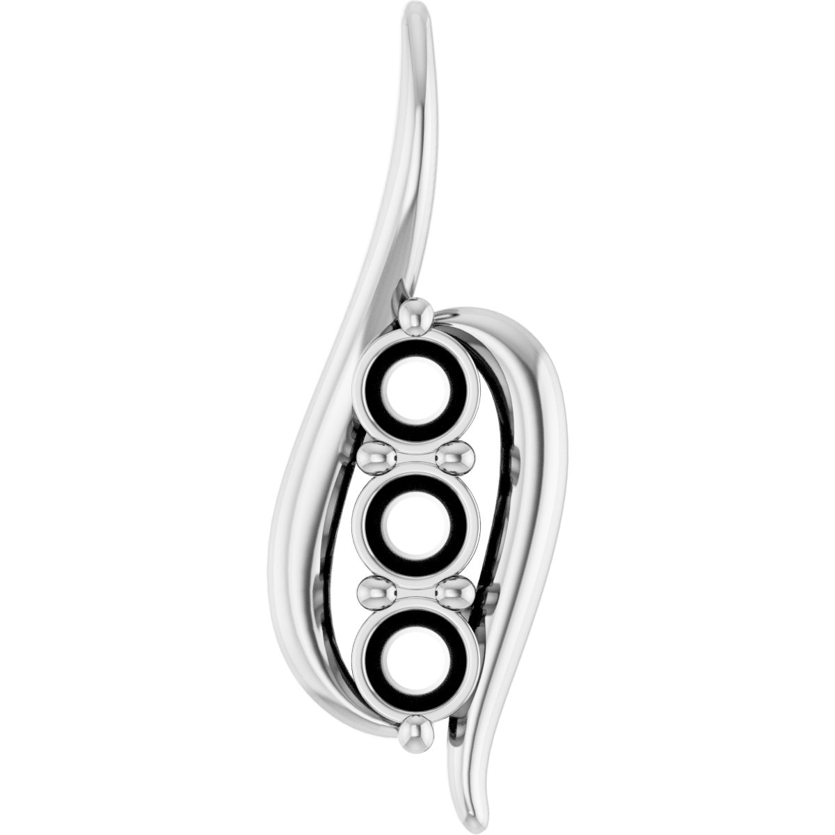 Three-Stone Freeform Pendant