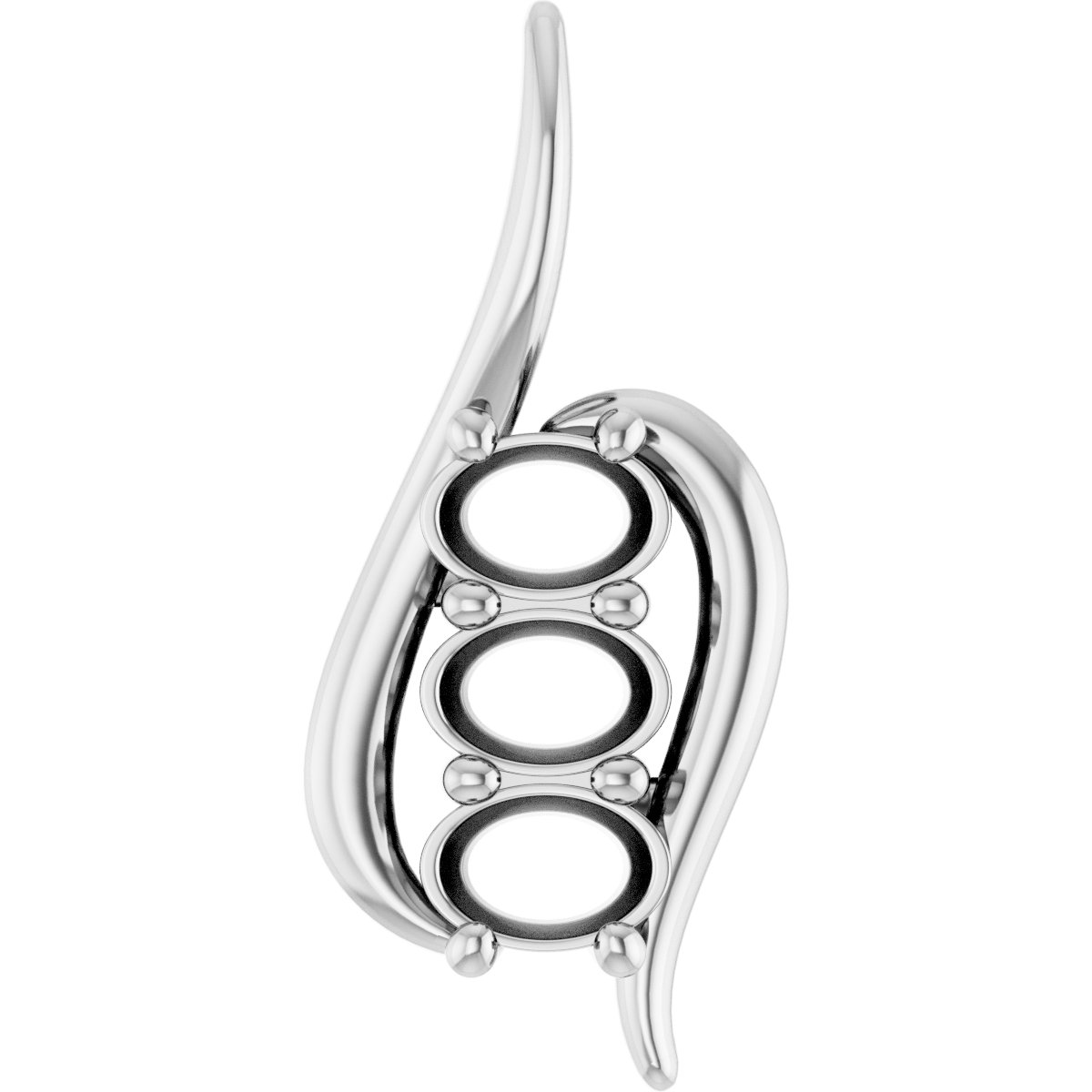 Three-Stone Freeform Pendant