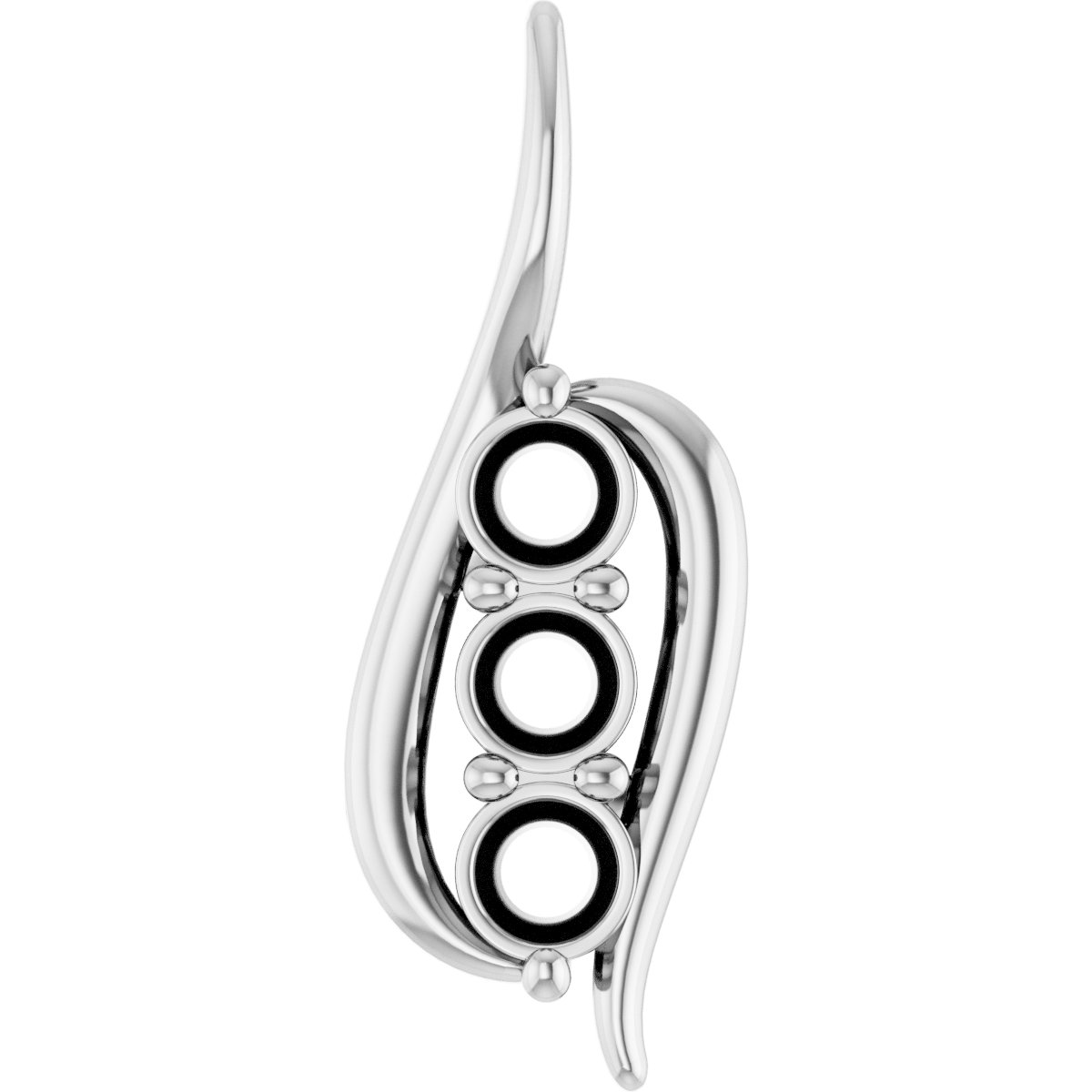Three-Stone Freeform Pendant