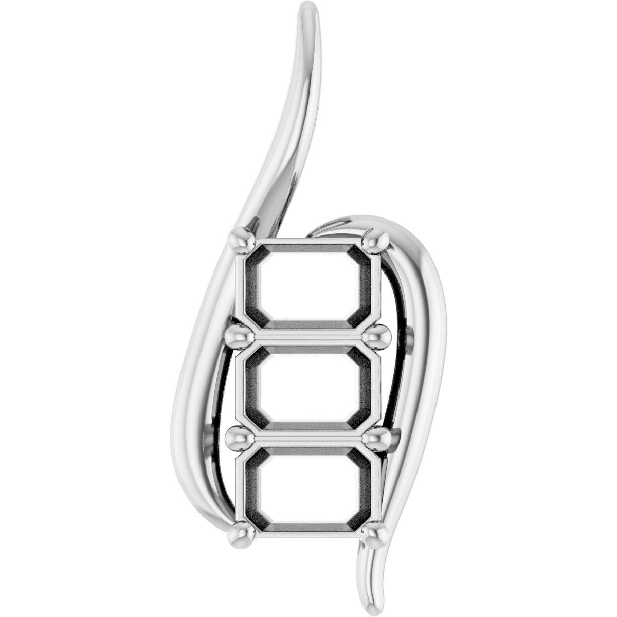 Three-Stone Freeform Pendant