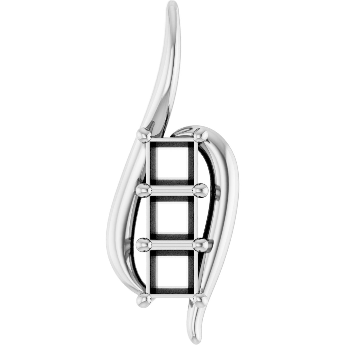 Three-Stone Freeform Pendant