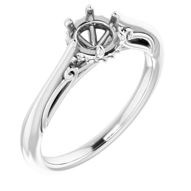 Accented Sculptural Engagement Ring or Band