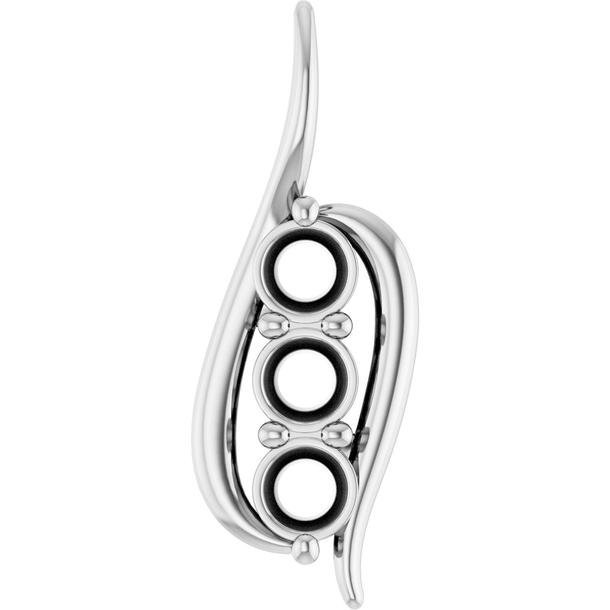 Three-Stone Freeform Pendant