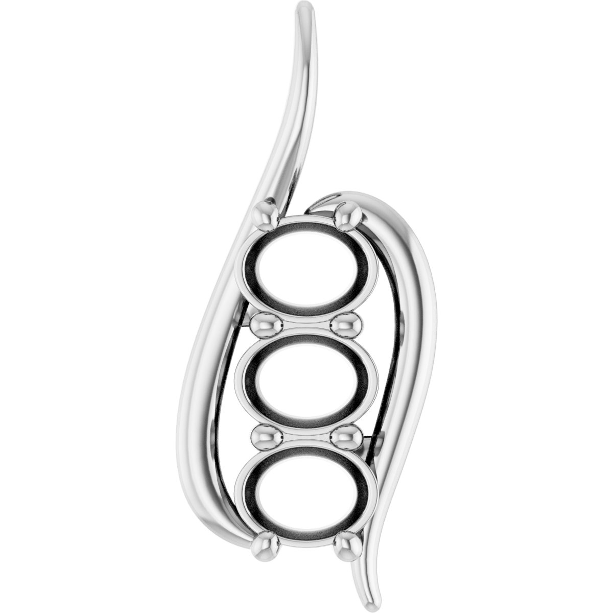 Three-Stone Freeform Pendant