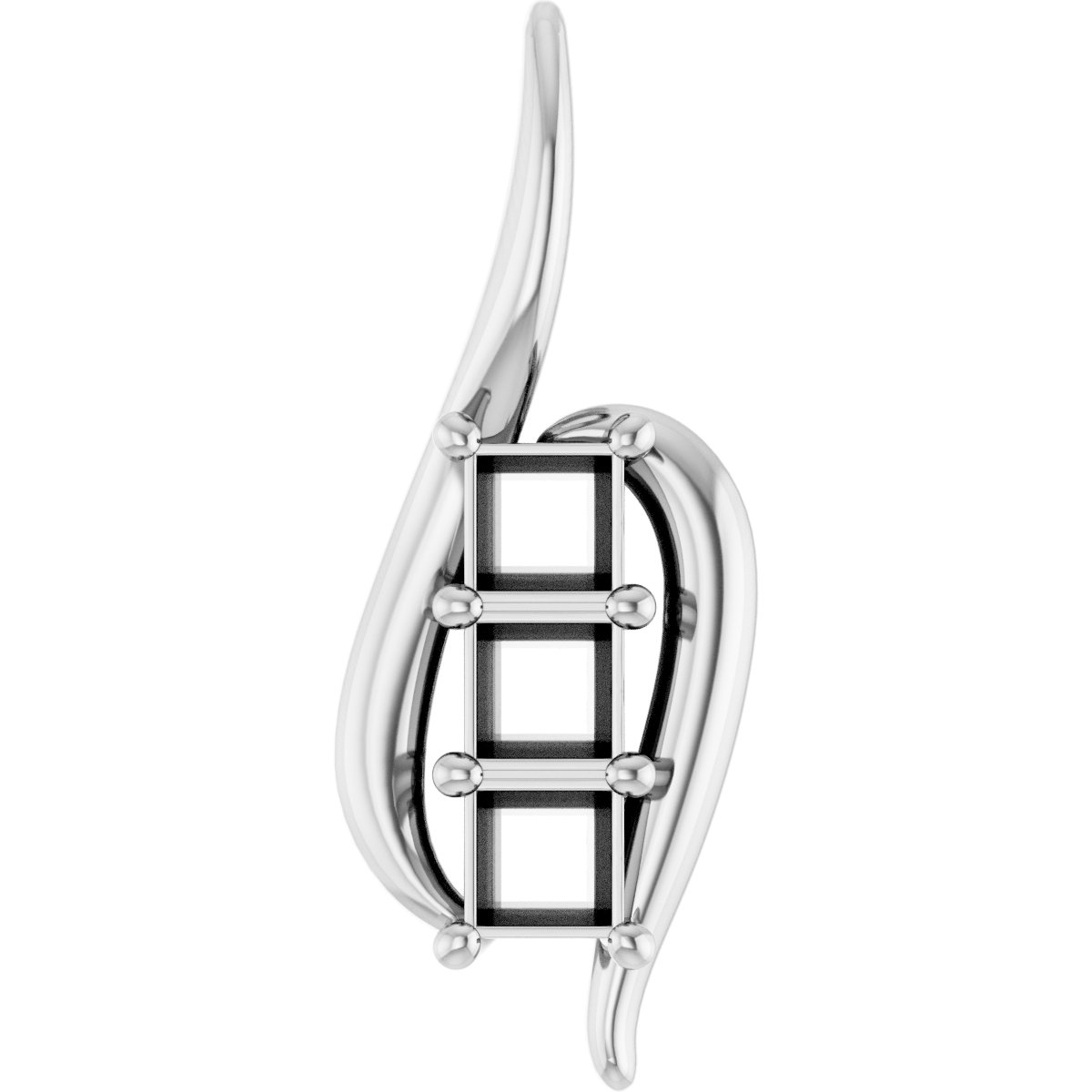 Three-Stone Freeform Pendant