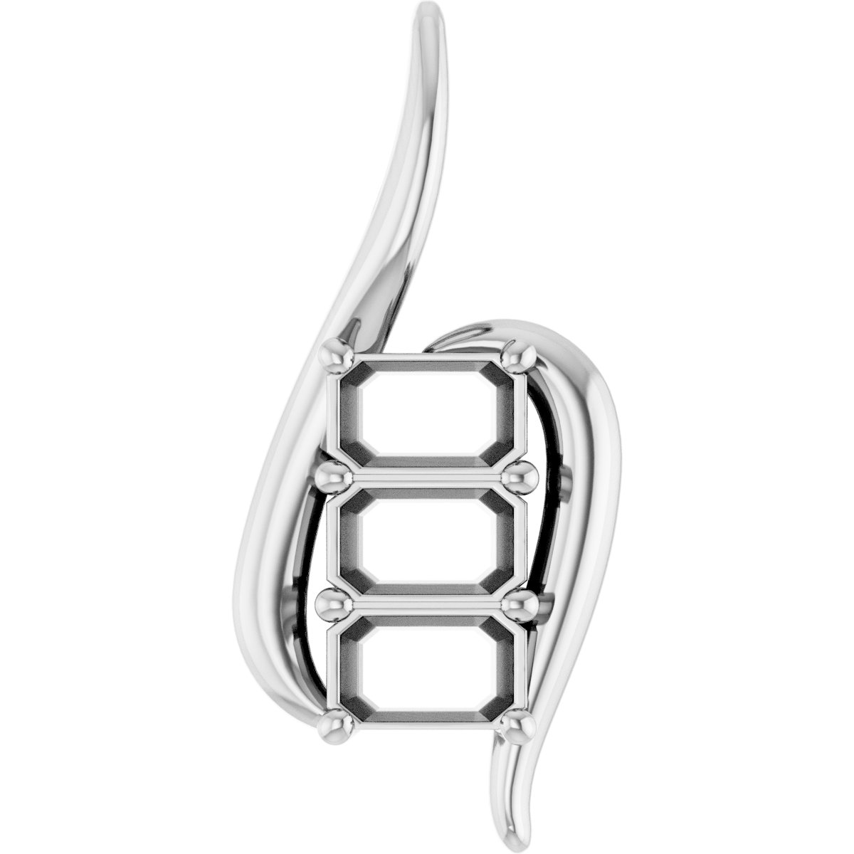 Three-Stone Freeform Pendant