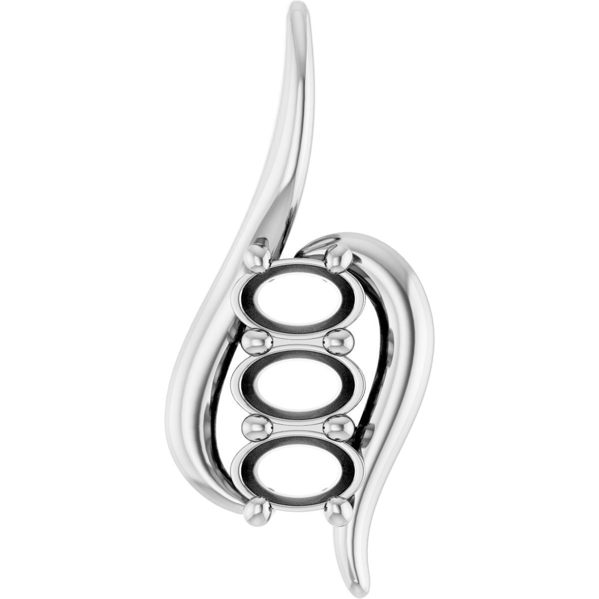 Three-Stone Freeform Pendant