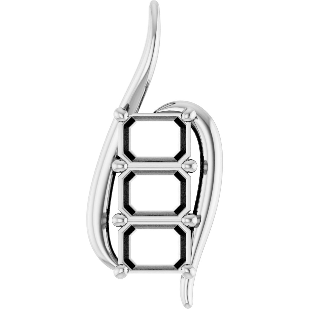 Three-Stone Freeform Pendant
