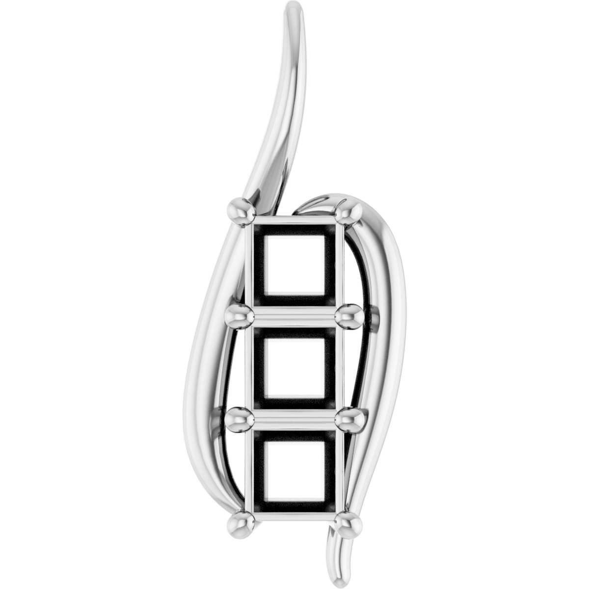 Three-Stone Freeform Pendant