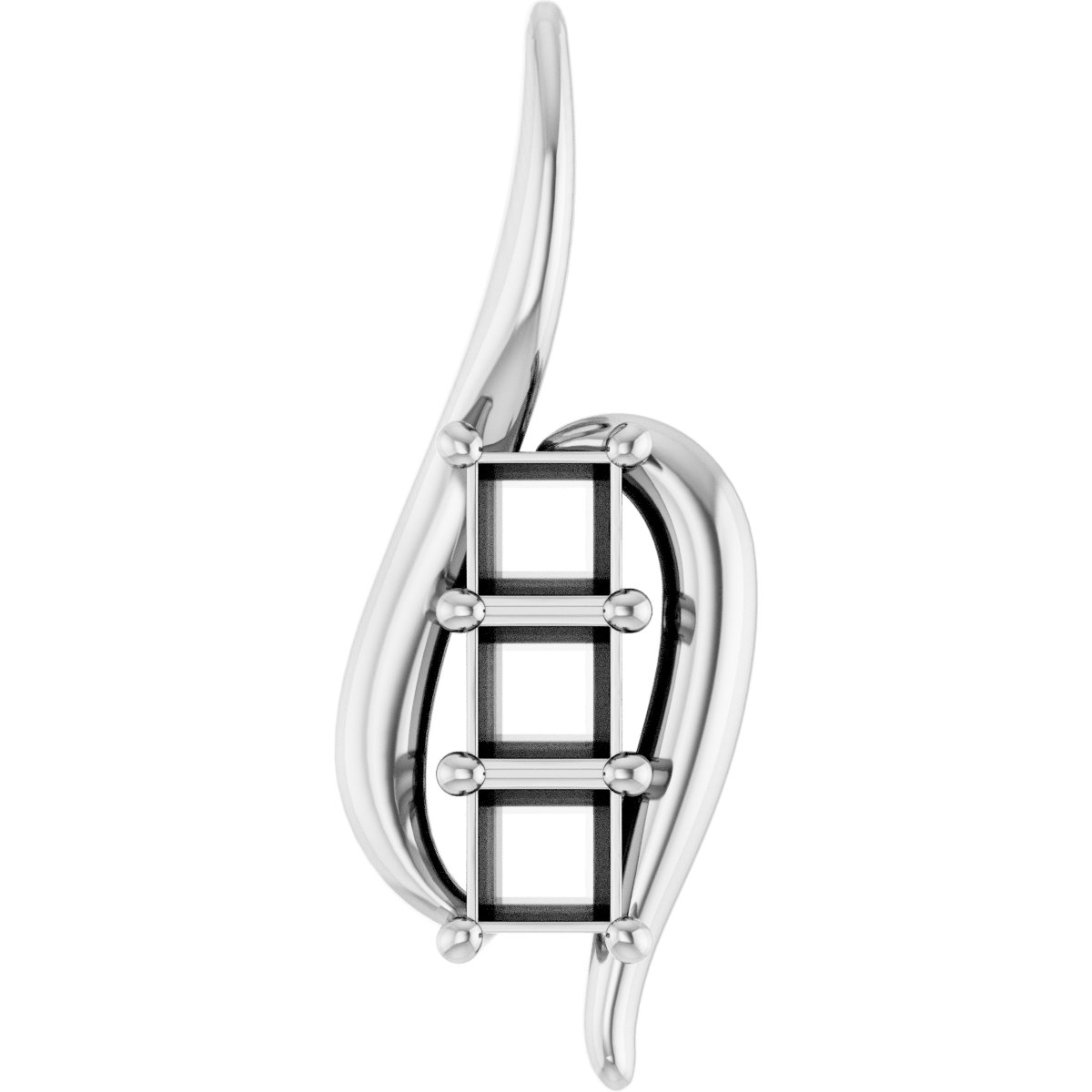 Three-Stone Freeform Pendant