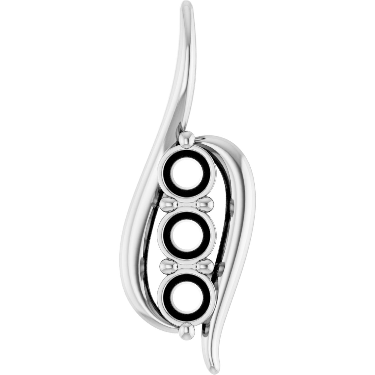 Three-Stone Freeform Pendant