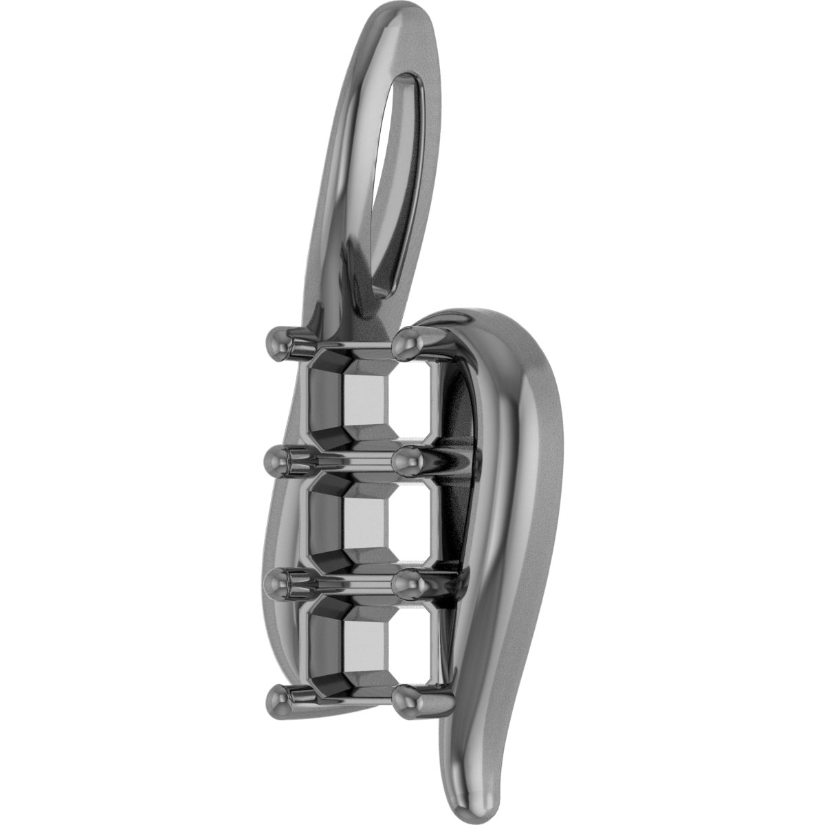 8x6 mm Oval Pendant Mounting view 2