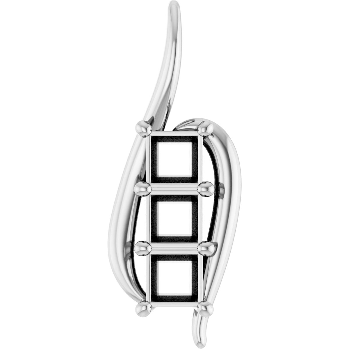 Three-Stone Freeform Pendant