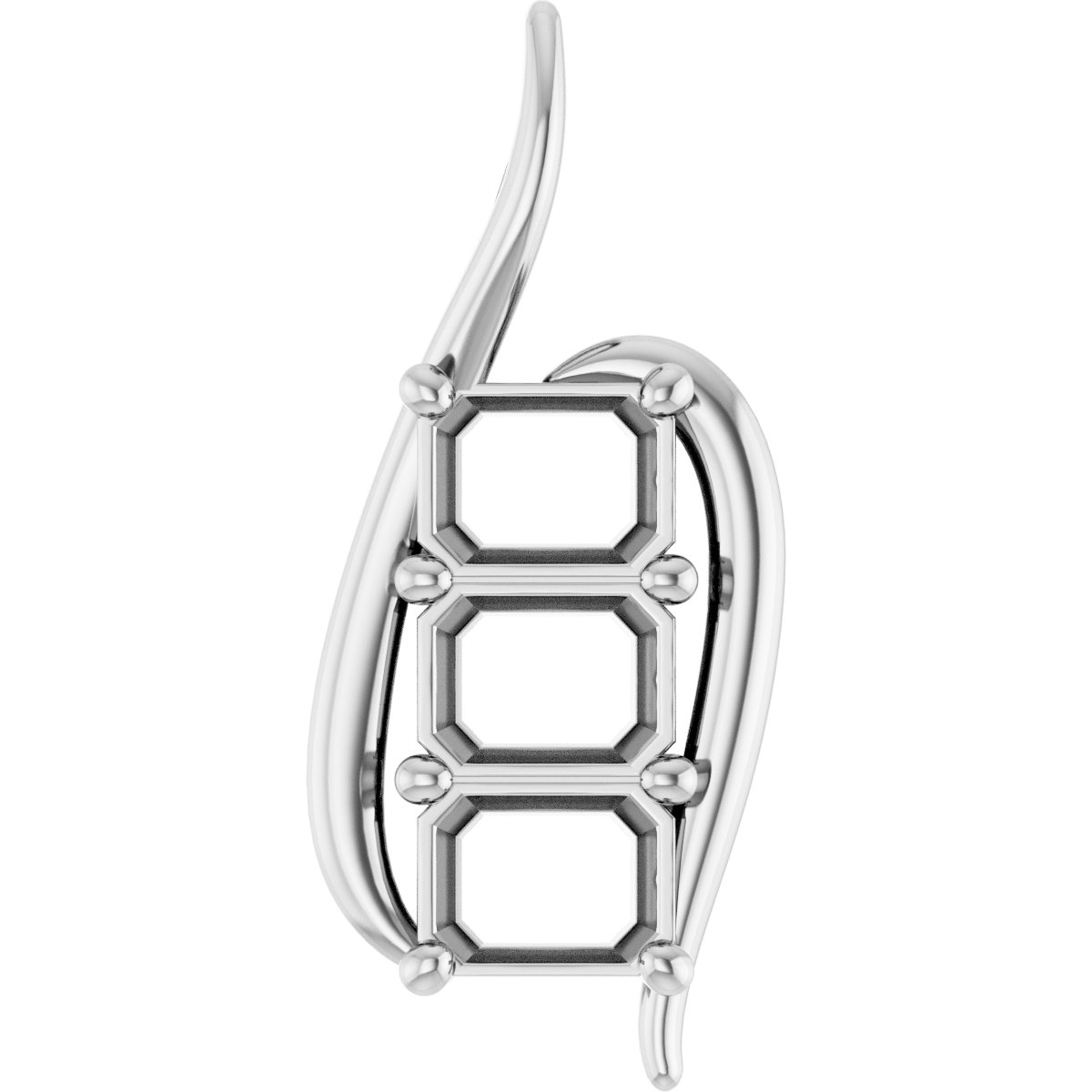 Three-Stone Freeform Pendant