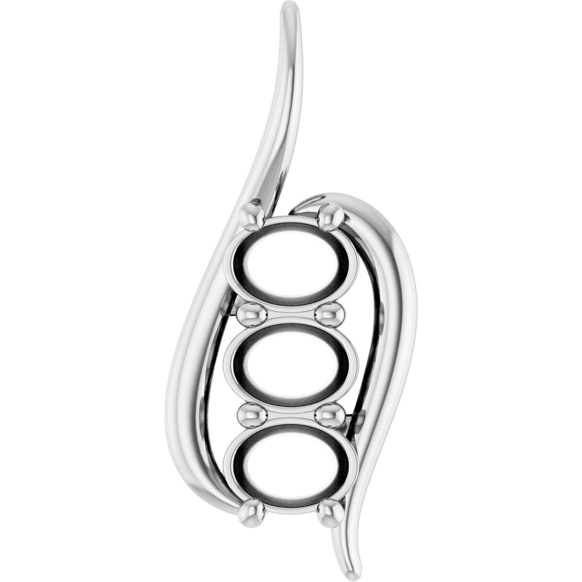 Three-Stone Freeform Pendant