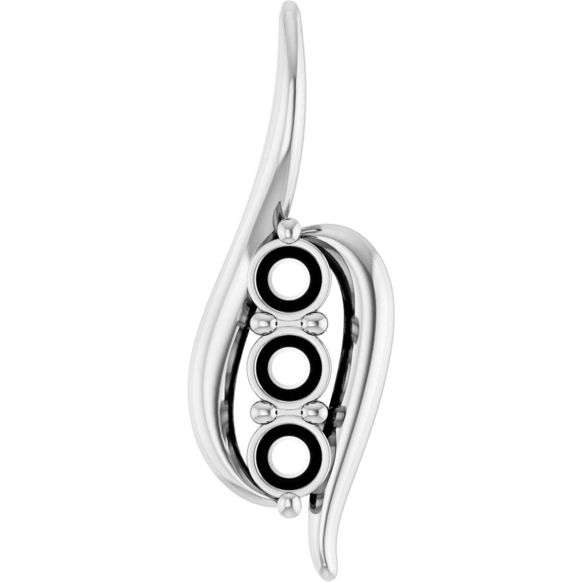 Three-Stone Freeform Pendant