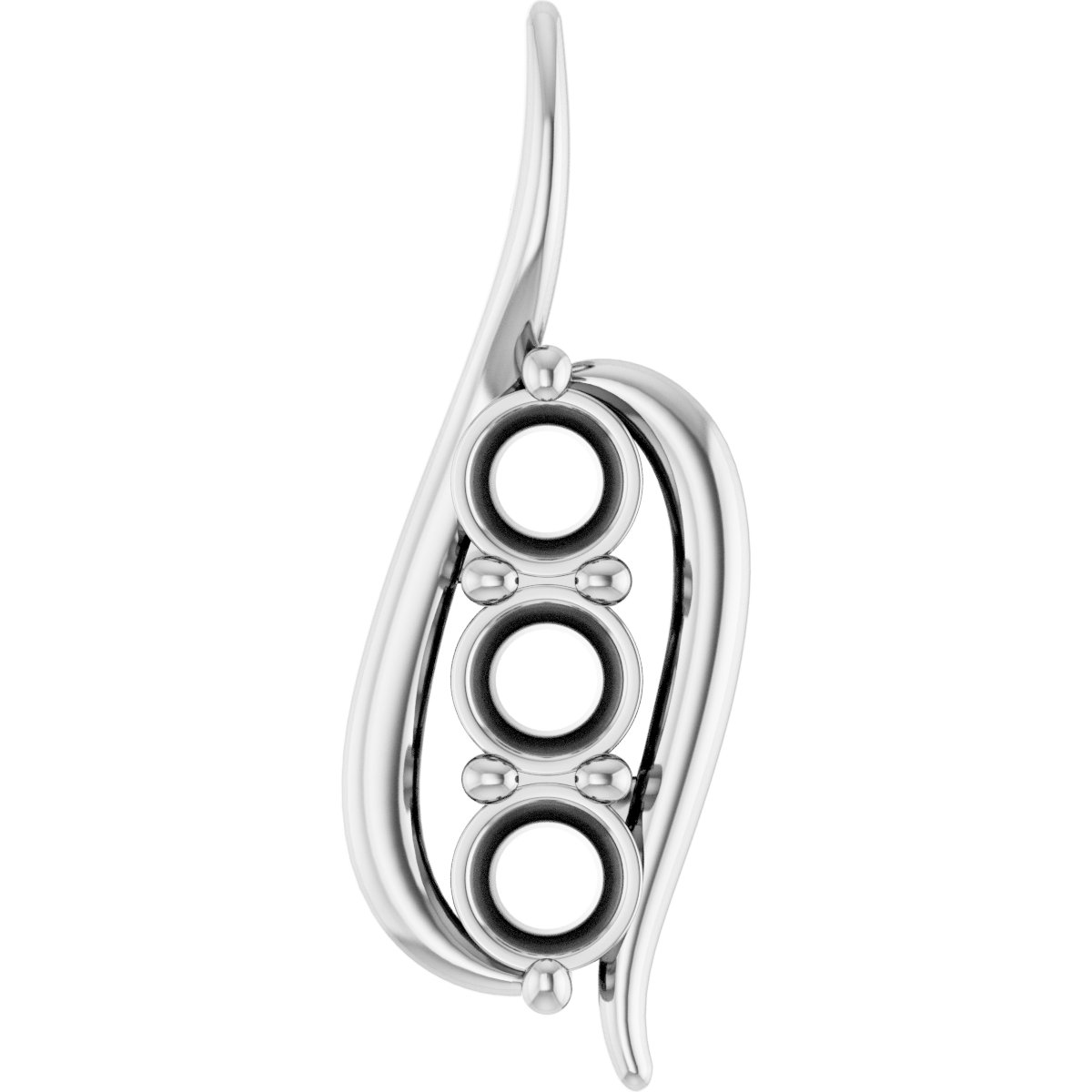 Three-Stone Freeform Pendant