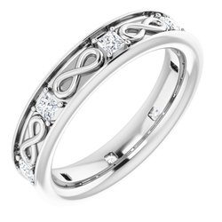 Accented Infinity-Inspired Wedding Band