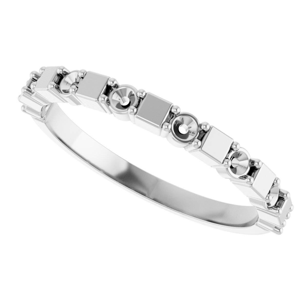 14K White 1/4 CTW Diamond Anniversary Band  