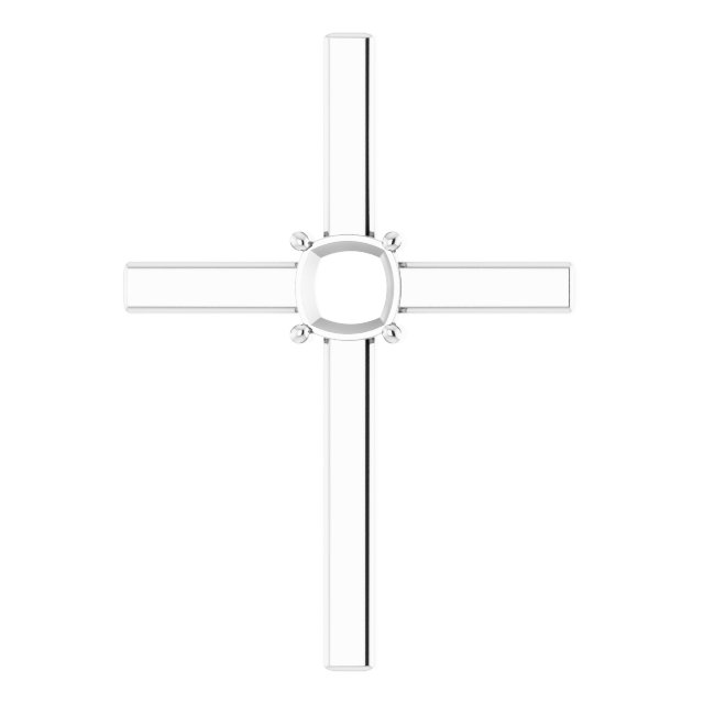 Solitaire Cross Pendant