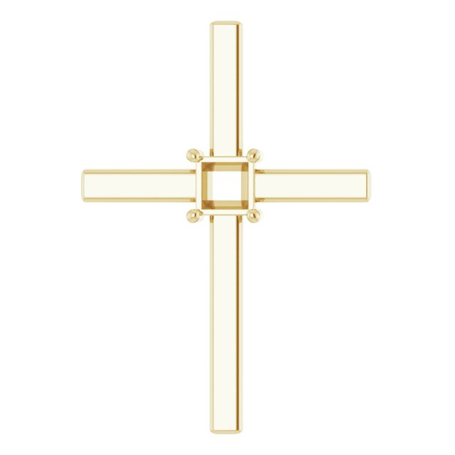 Solitaire Cross Pendant