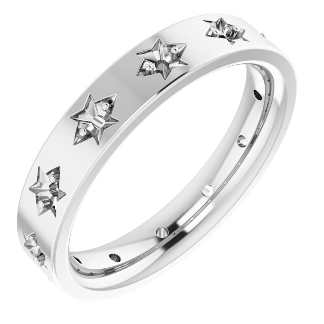 Celestial Eternity Band engagement ring setting