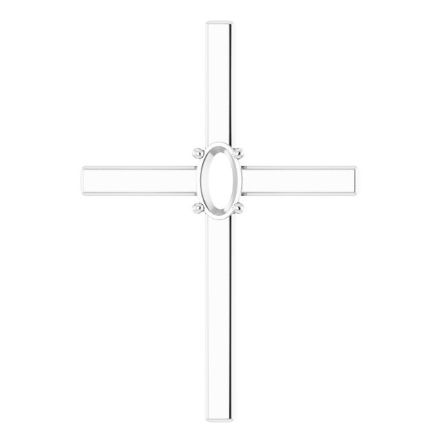 Solitaire Cross Pendant