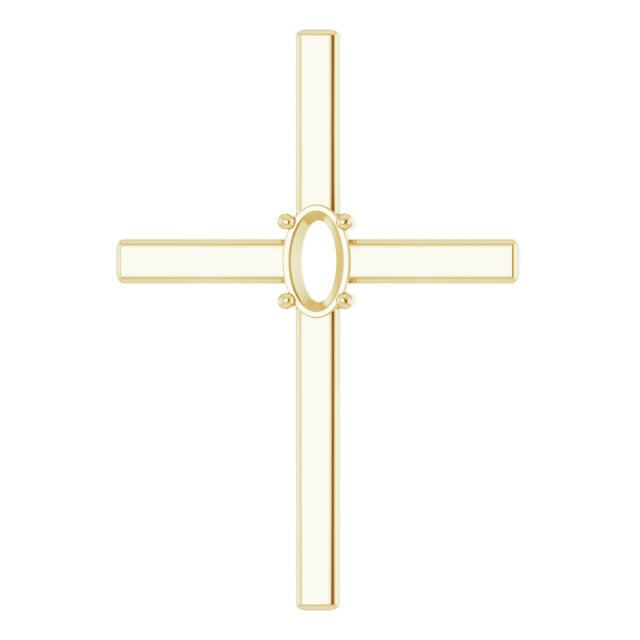 Solitaire Cross Pendant