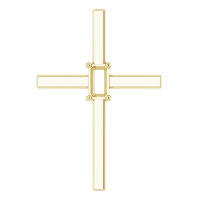 Solitaire Cross Pendant