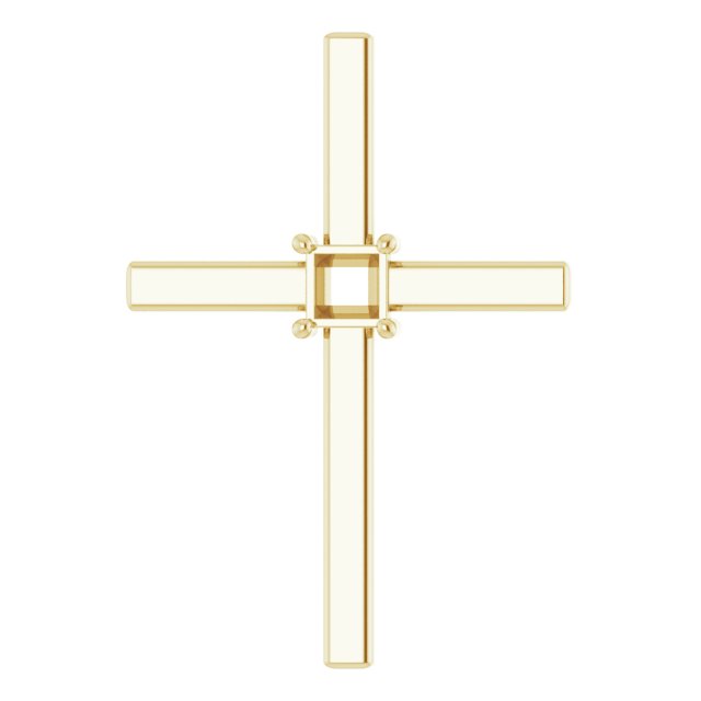 Solitaire Cross Pendant