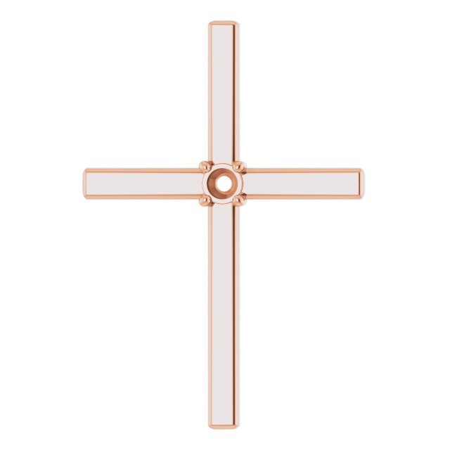Solitaire Cross Pendant