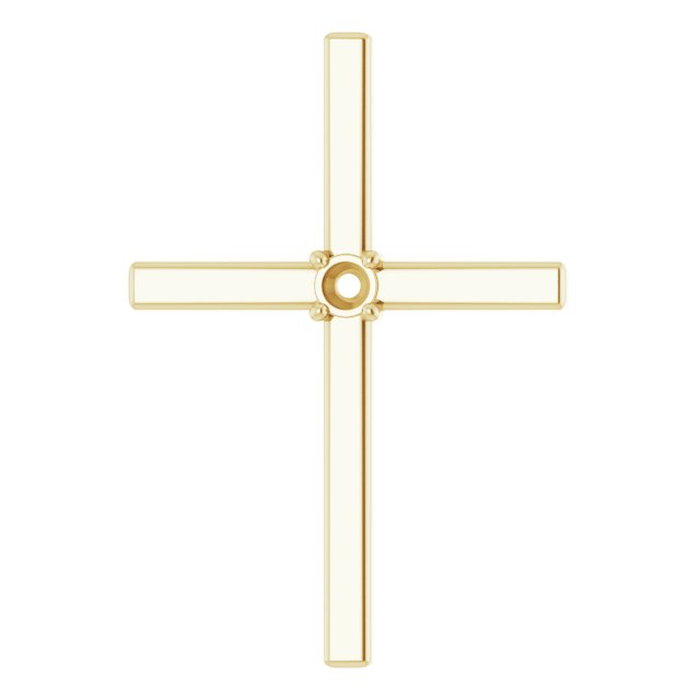 Solitaire Cross Pendant