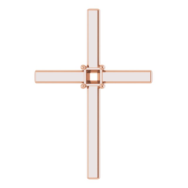 Solitaire Cross Pendant