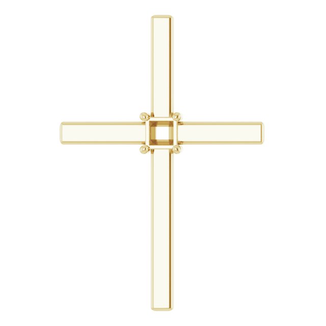 Solitaire Cross Pendant