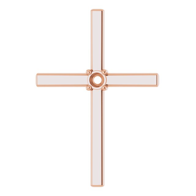 Solitaire Cross Pendant