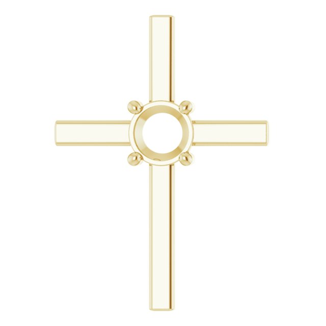 Solitaire Cross Pendant