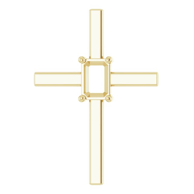 Solitaire Cross Pendant