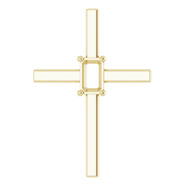 Solitaire Cross Pendant