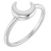Sterling Silver Crescent Moon Ring 